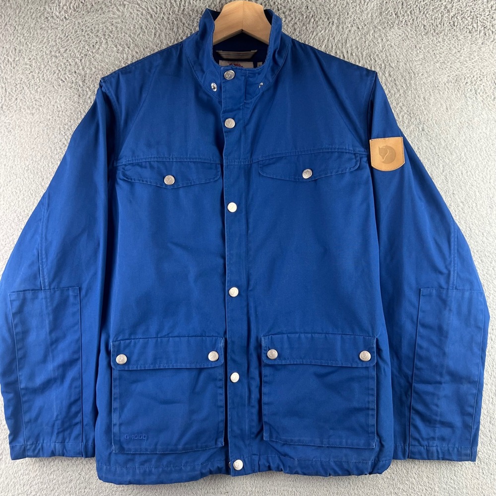 Fjallraven Greenland Jacket Kids 12-13 Blue G-1000 Outdoor Field Coat